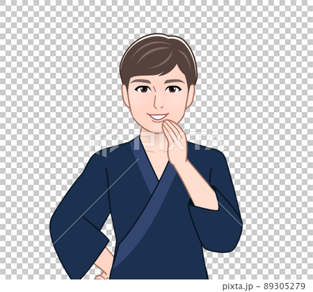 和服的年輕英俊的人 89305279