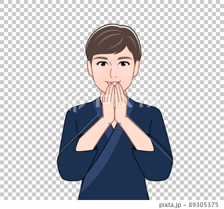 和服を着た若いイケメンの男性 89305375