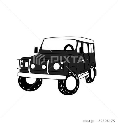 4WD車　キャンプ　黒 89306175