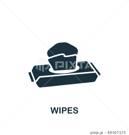 Wipes icon. Monochrome simple Baby icon for templates, web design and infographics 89307325
