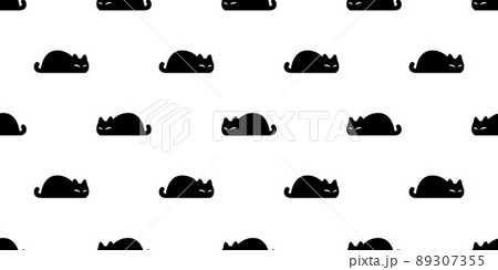 cat seamless pattern kitten calico sleeping vector neko breed character cartoon pet tile background repeat wallpaper gift wrapping paper animal doodle illustration 89307355
