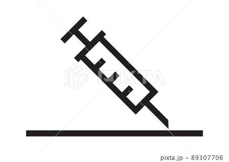 Syringe icon. Medical health injection. Vaccine drug symbol. Medicine vector illustration. 89307706