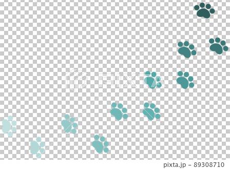 Paw illustration of evidence of animals walking Paw illustration of evidence of animals walking 89308710