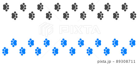動物が歩いた形跡の肉球イラスト 動物が歩いた形跡の肉球イラスト 89308711