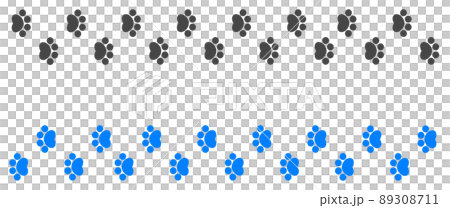 Paw illustration of evidence of animals walking 89308711
