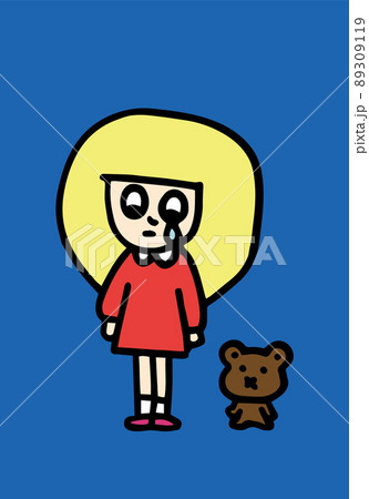 くまの隣で泣いている少女 くまの隣で泣いている少女 89309119