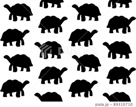 Vector seamless pattern of turtle silhouette 89310710