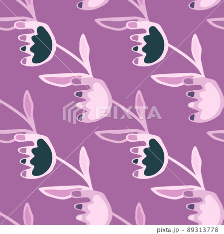 Hand drawn flower seamless pattern. Unusual floral wallpaper. Hand drawn flower seamless pattern. Unusual floral wallpaper. 89313778