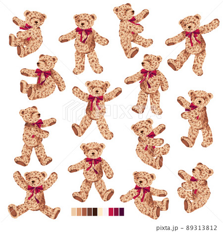 可愛いクマのベクター素材, 89313812