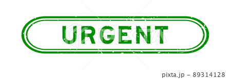 Grunge green urgent word rubber seal stamp on white background Grunge green urgent word rubber seal stamp on white background 89314128
