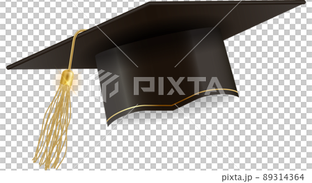 Graduation black cup isolated cut out 89314364
