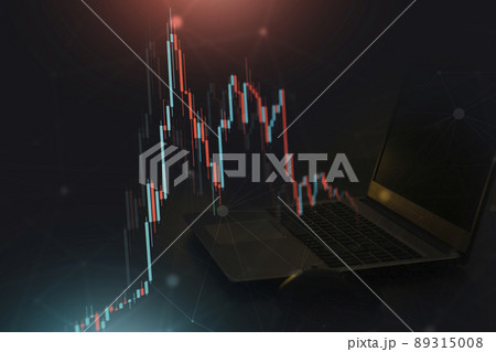 green and red finance candles 89315008