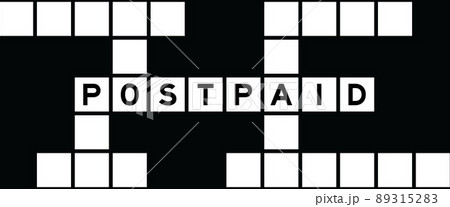 Alphabet letter in word postpaid on crossword puzzle background 89315283