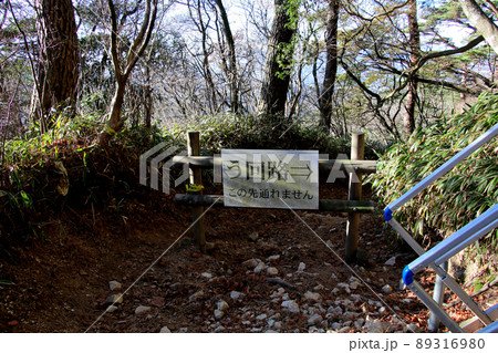六甲山登山道　魚屋道のう回路表示　 89316980