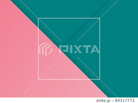 Abstract vector frame and shape overlap on pink and dark green color design background. illustration vector design Abstract vector frame and shape overlap on pink and dark green color design background. illustration vector design 89317773