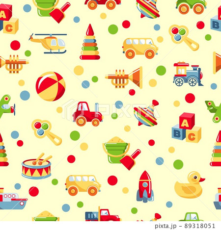 Seamless toys pattern 89318051