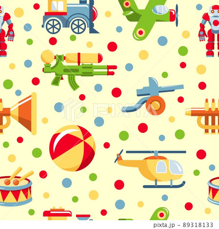 Seamless toys pattern 89318133