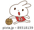 バスケをするうさぎ 89318139