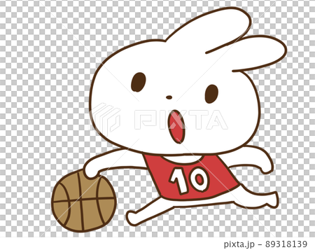 バスケをするうさぎのイラスト素材 [89318139] - PIXTA