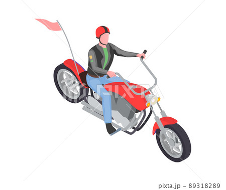 Biker Isometric Illustration Biker Isometric Illustration 89318289