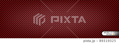 Vector Pattern seamless carbon fiber red under mask for the production of film with a texture. 89319325