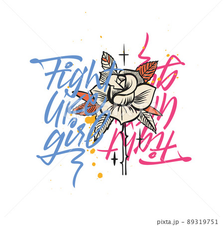 Girl Power. Feminism concept. Sticker or print design 89319751