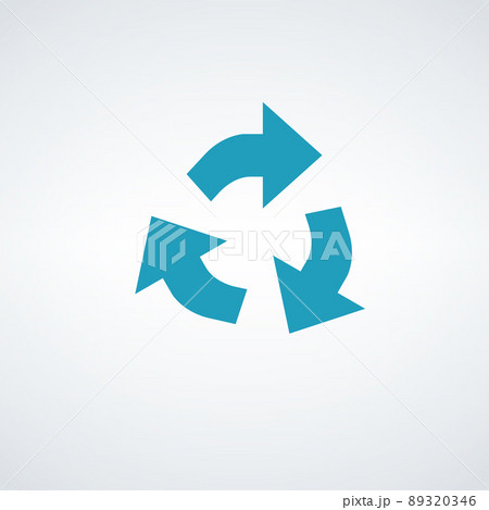Loop Circular arrows for infographics. Chart, graph, diagram with 3 steps, options, parts. Vector business template. Stock vector illustration isolated on white background. 89320346