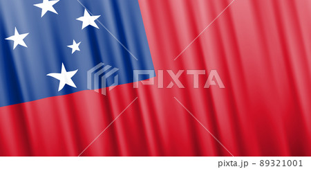 Wavy vector flag of Samoa 89321001