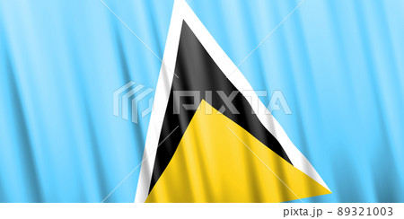 Wavy vector flag of Saint Lucia 89321003