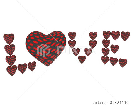 Love inscription from abstract hearts Love inscription from abstract hearts 89321110