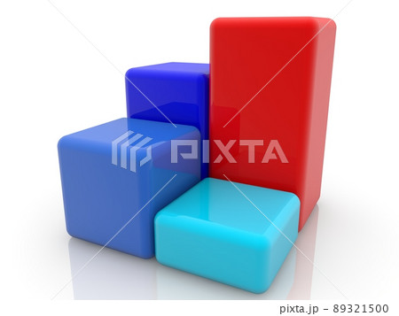 Blue and red abstract business chart Blue and red abstract business chart 89321500