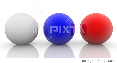 An abstract concept from three toy balls in Russian national colors 89321607
