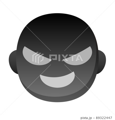 悪い人の顔のイラスト素材