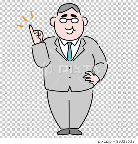 胖經理男性插畫素材指點 胖經理男性插畫素材指點 89322532