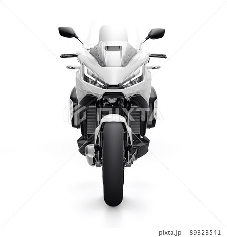 Tokyo, Japan. April 29, 2022: Honda NT1100. A black and white motorcycle on a white isolated background. 3d illustration 89323541