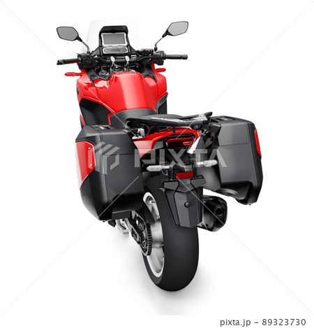 Tokyo, Japan. April 29, 2022: Honda NT1100. Red motorcycle on a white background, designed for convenient urban movement. 3d illustration 89323730
