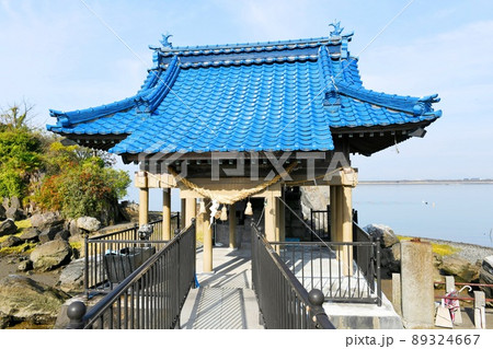 【八代市　球磨川河口　龍神社】 89324667