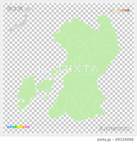 熊本県・Kumamoto Map 89326086
