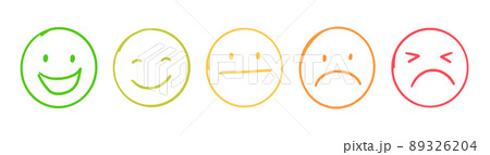 Set of Emoji face icon for customer emotion 89326204