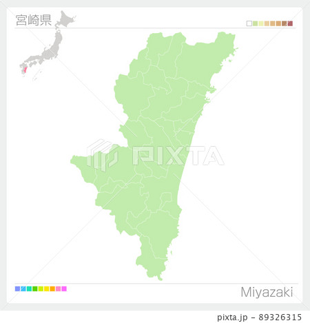 宮崎県・Miyazaki Map