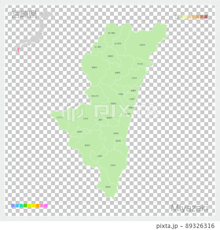 宮崎県・Miyazaki Map 89326316