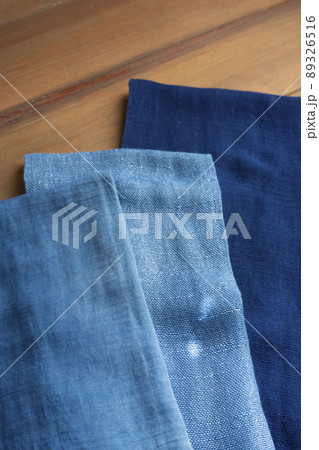 【藍染イメージ】藍染の布地 89326516