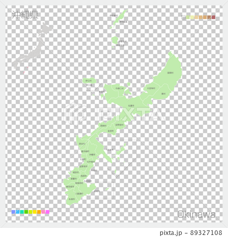 沖縄県・Okinawa Map 89327108