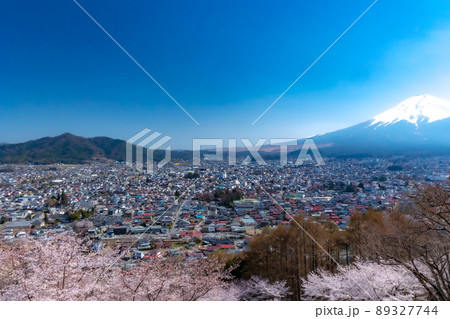 和 富士山と桜と五重塔 和 富士山と桜と五重塔 89327744