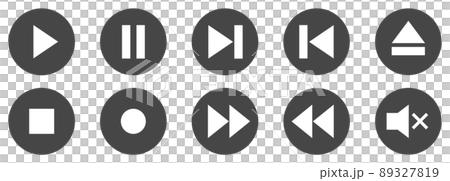 Icons for playing and recording music and video 89327819
