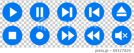 Icons for playing and recording music and video 89327820
