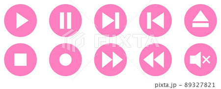 音楽や映像の再生や録画などのアイコン 音楽や映像の再生や録画などのアイコン 89327821