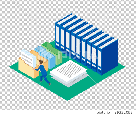 A man who is busy organizing documents A man who is busy organizing documents 89331095