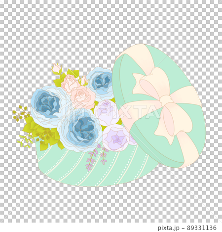 Blue rose flower box 89331136