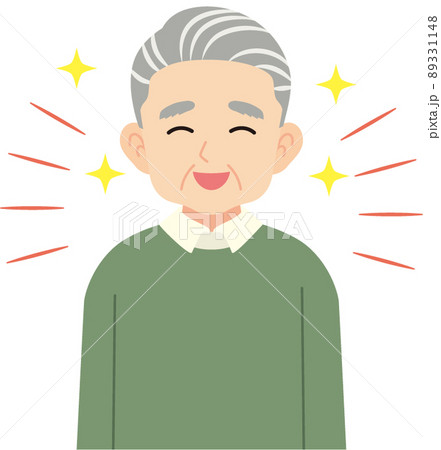 笑顔のシニア男性＿線なし 89331148